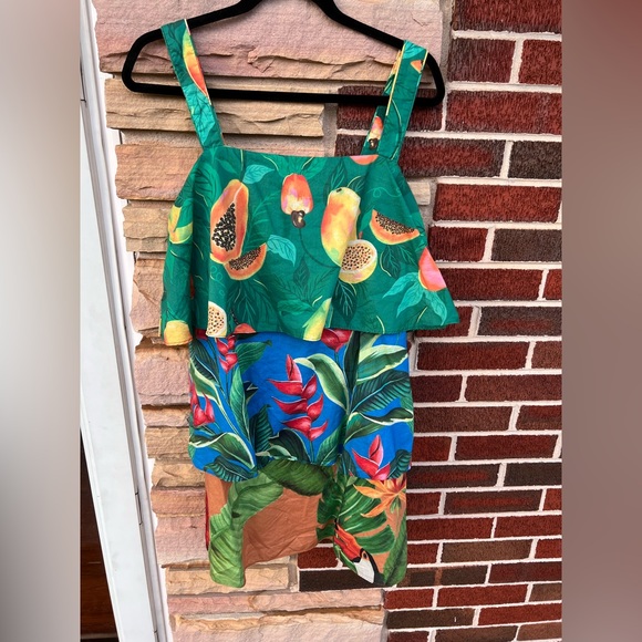 Farm Rio Layered Mini Dress - Picture 1 of 4